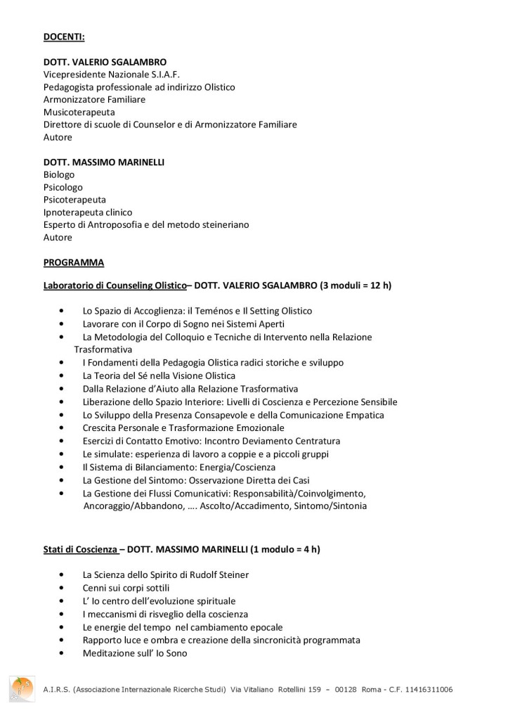 presentazione corso laboratorio di counseling olistico  accreditato siaf-002